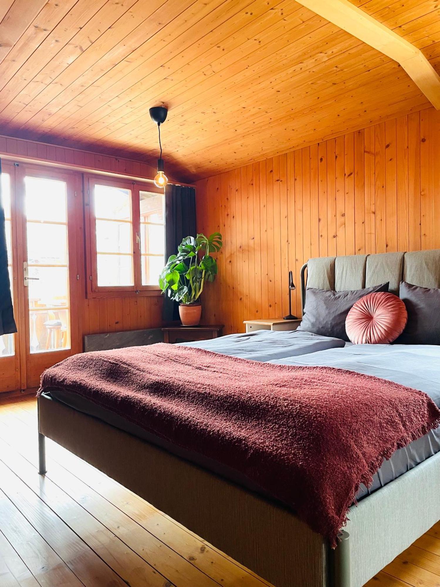 Lovely & Great Equipped Wooden Alp Chalet Flat Kandersteg Exterior foto
