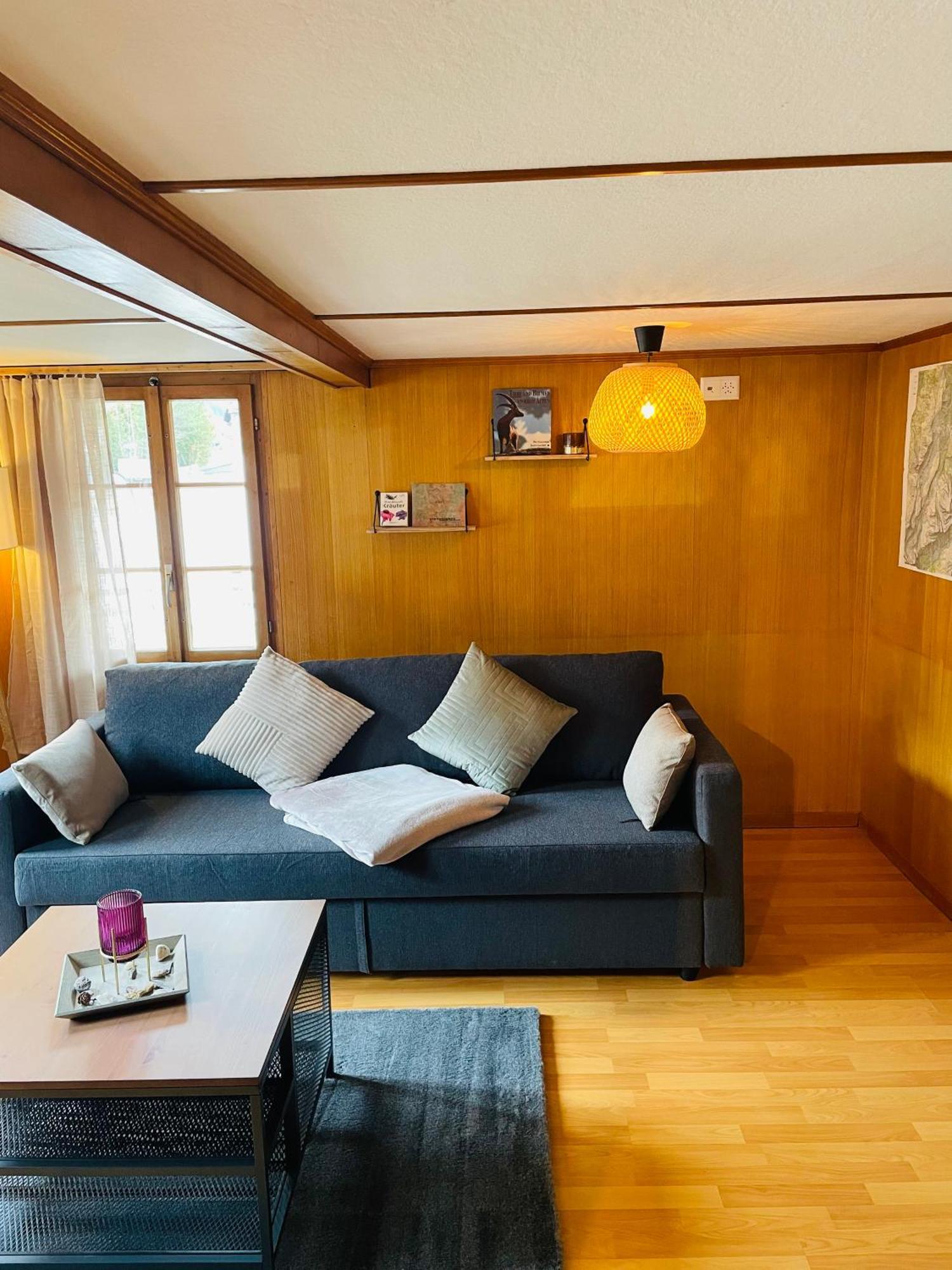 Lovely & Great Equipped Wooden Alp Chalet Flat Kandersteg Exterior foto