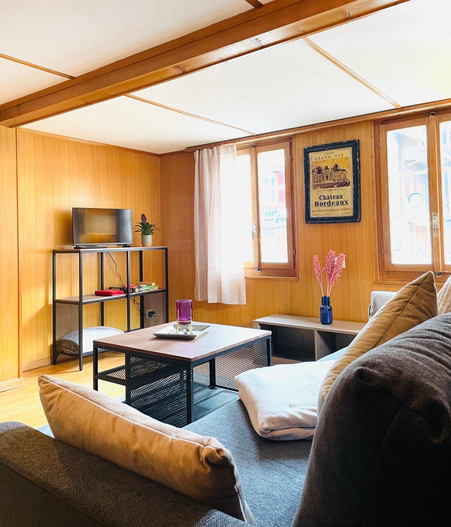 Lovely & Great Equipped Wooden Alp Chalet Flat Kandersteg Exterior foto