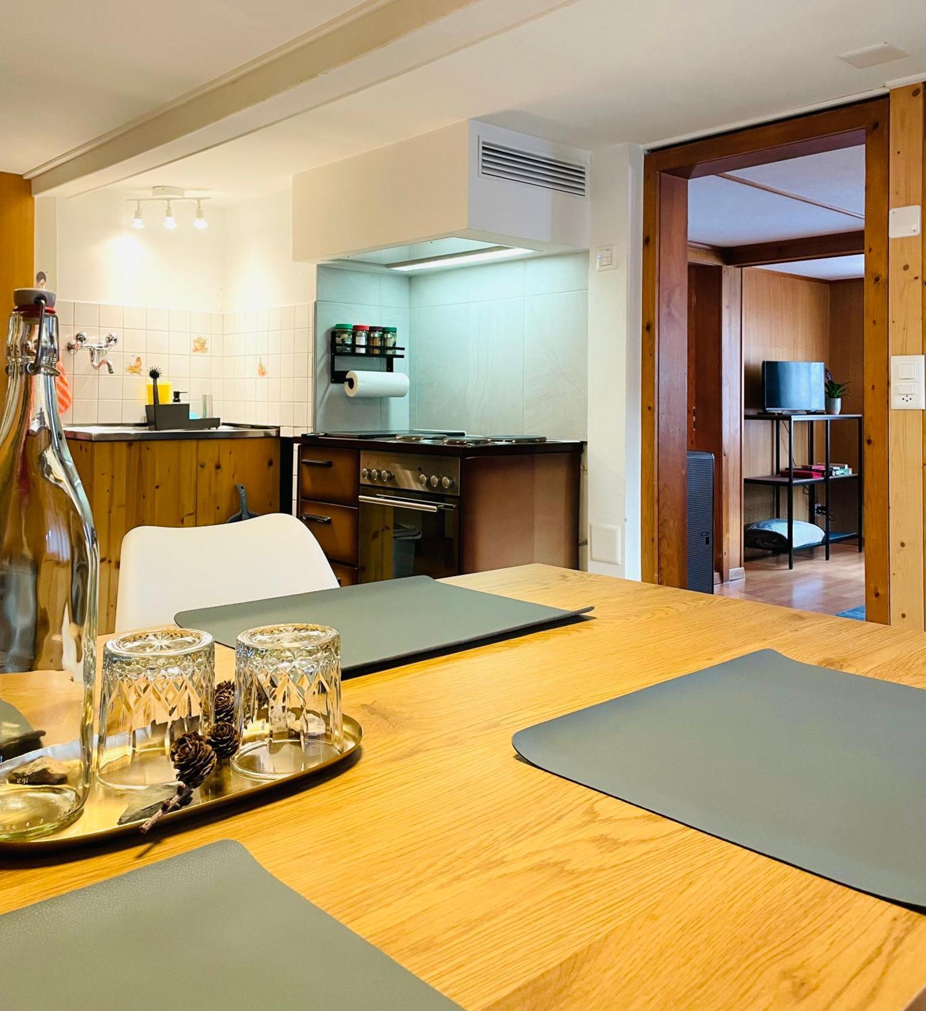 Lovely & Great Equipped Wooden Alp Chalet Flat Kandersteg Exterior foto
